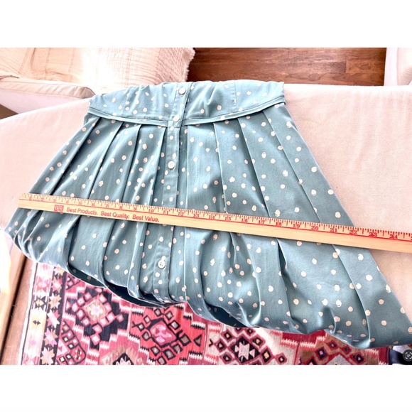 SAMANTHA SUNG Audrey Dress in Seafoam Blue White Dot Print - 4 - Picture 9 of 11